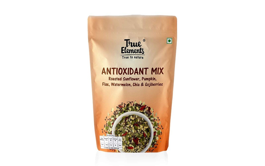 True Elements Antioxidant Mix Roasted Sunflower, Pumpkin, Flax, Watermelon, Chia & Gojiberries   Pack  125 grams